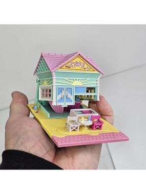 Vintage Polly Pocket Bluebird 1993 Beach Cafe Playset - No Figures, As Shown